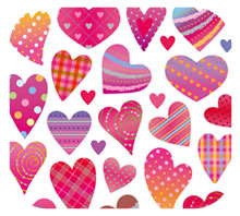 Hearts Sticker Sheet for Decorating Pages